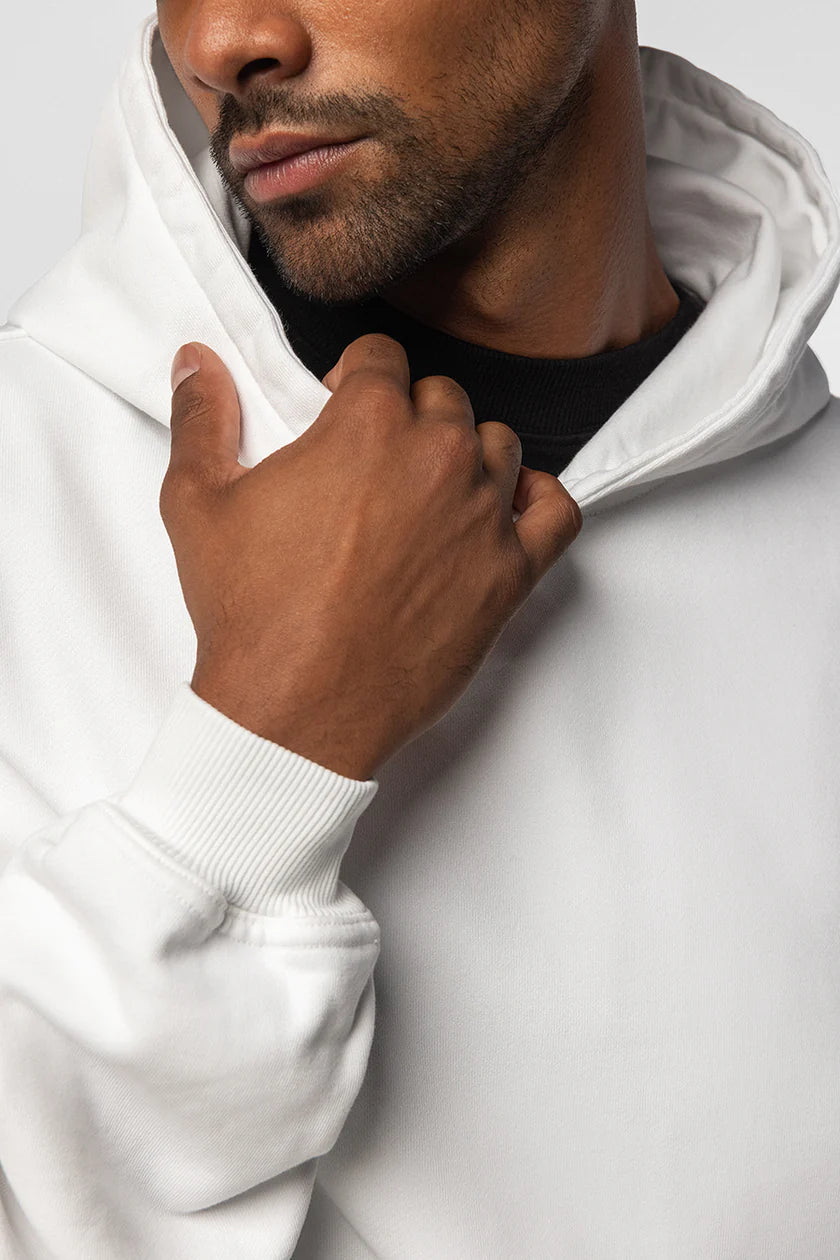 ARCHV Hoodie Core 01 in Off-White, front view